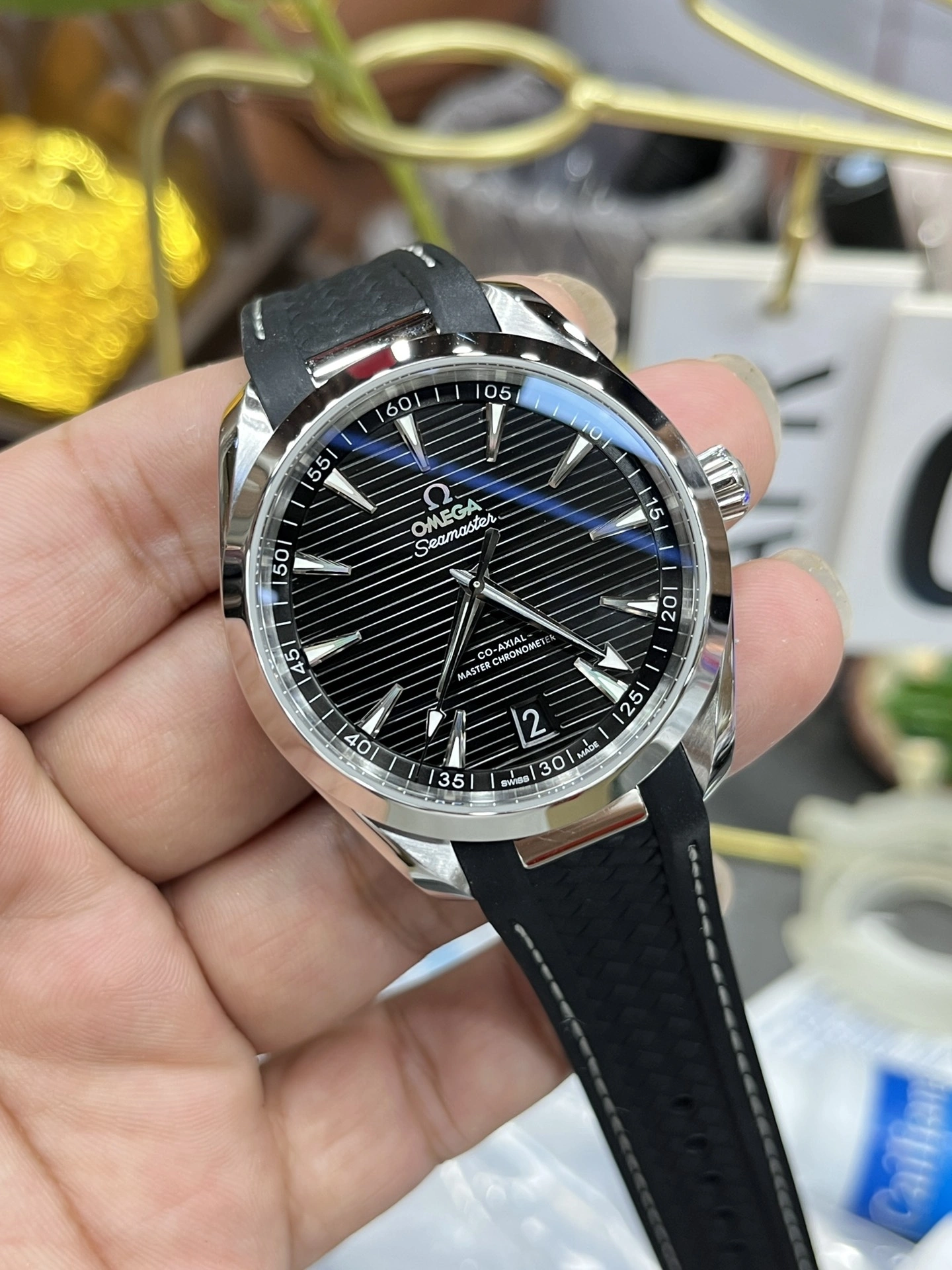 Lightweight CBD Factory Omega Seamaster Aqua Terra 150M 41mm Black Dial Black Rubber Strap (220.12.41.21.01.001) 1:1 Super Clone – DD8900 Movement 256